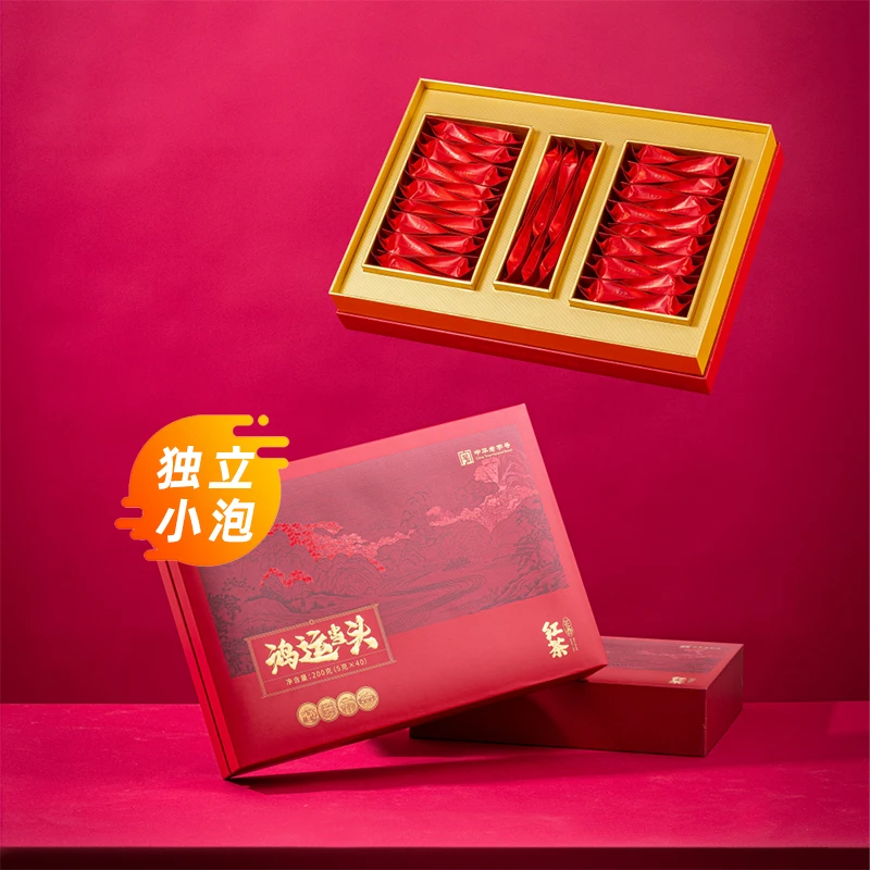 海堤新品鸿运当头-红茶 200g/盒花果香送礼福建武夷岩茶礼盒茶叶