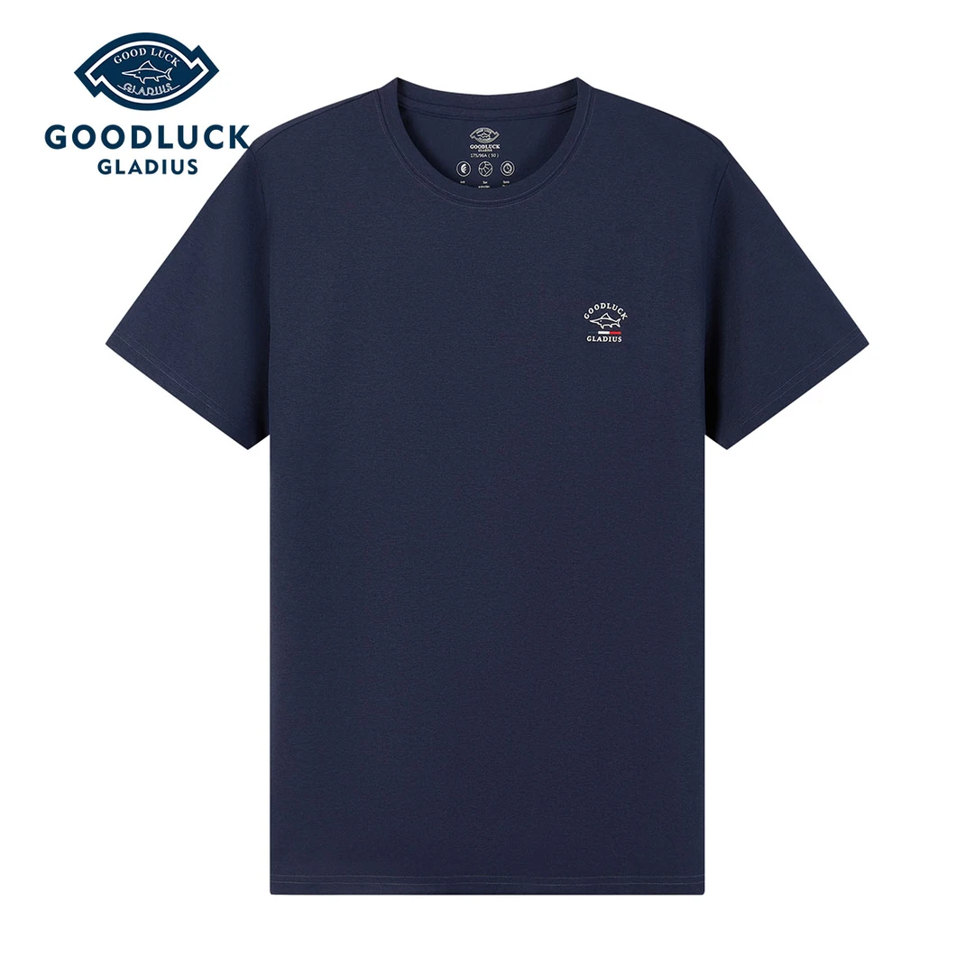 UPF50+ 德鲨鲨鱼夏季新款防晒圆领短袖抗菌透气轻薄上衣-L1T53508