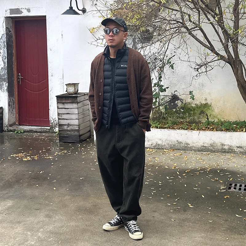 君砰1826 秋冬灯芯绒款时尚休闲裤保暖复古男士百搭裤