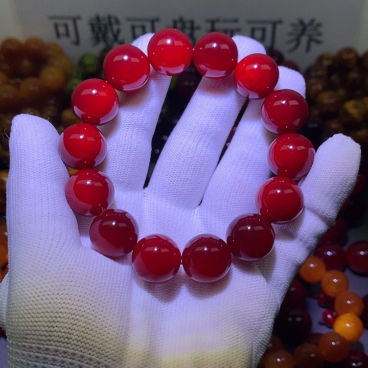 松木手串/手链1.6 帝王血龙木高冰透