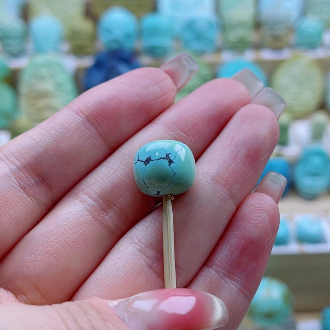 绿松石未镶嵌珠宝奇石13mm