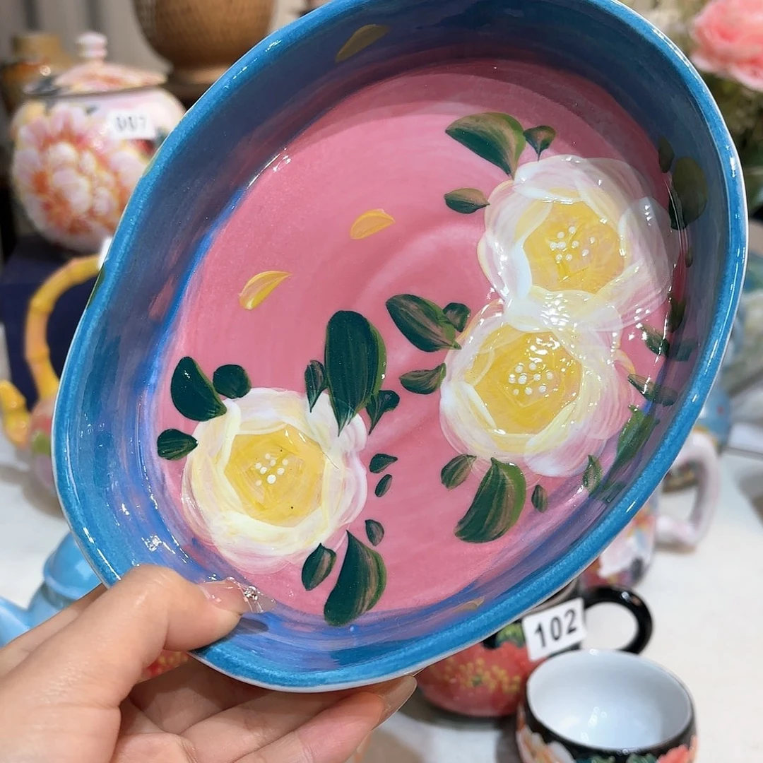 景德镇手绘高温釉下彩陶瓷茶具