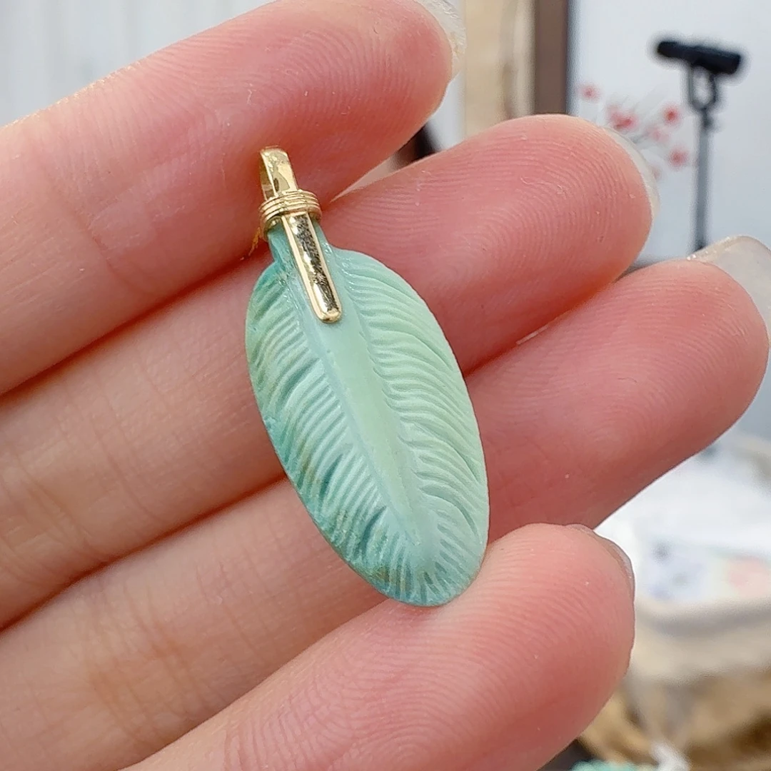 绿松石18K金镶嵌珠宝奇石