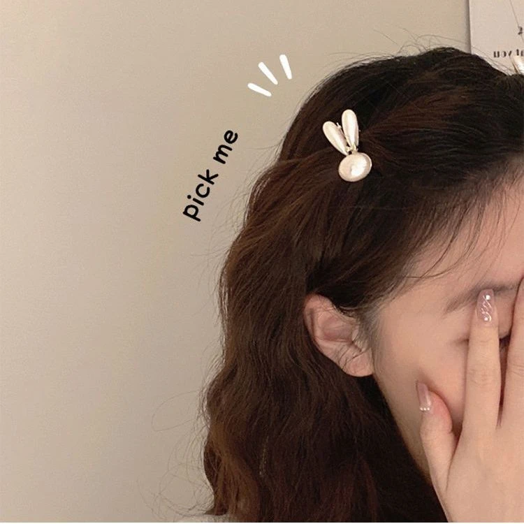 小号日韩风珠珠头饰侧边夹可爱刘海发卡简约气质网红合金材质非镶