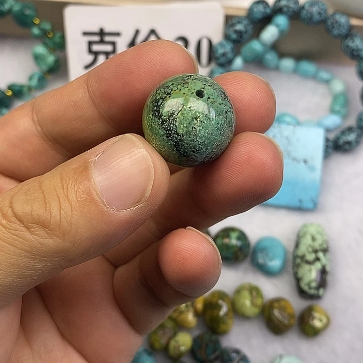 w***w未镶嵌高瓷军绿圆珠卡20