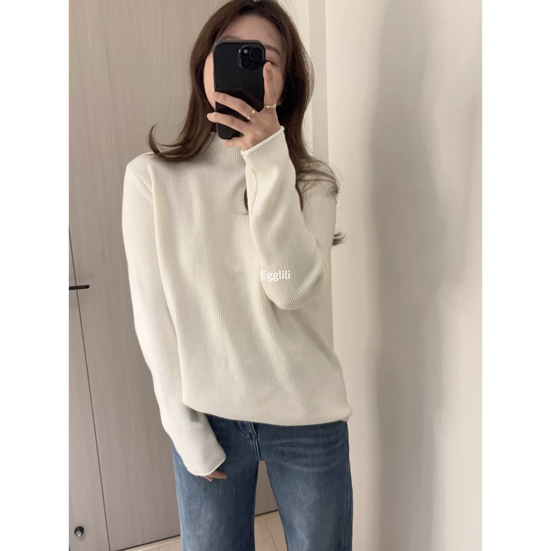 【宽松打底】加厚半高领毛衣