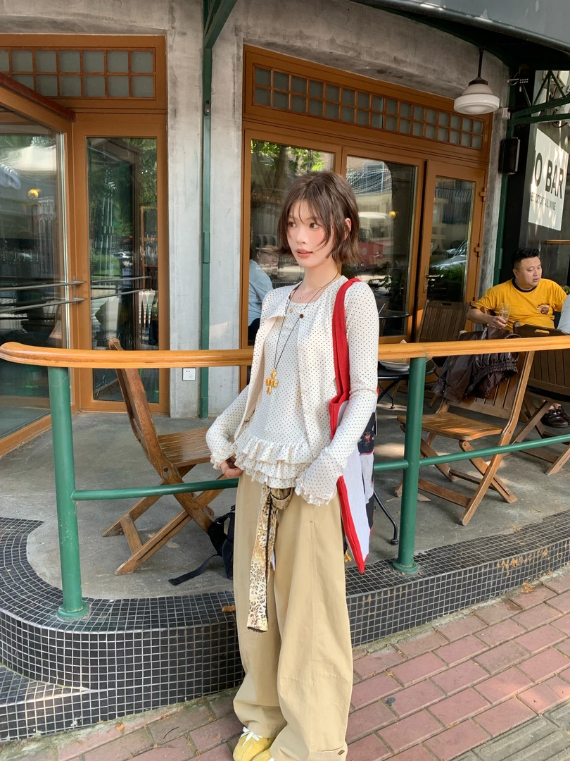 shareinin 初秋美拉德 剪裁感弯刀裤