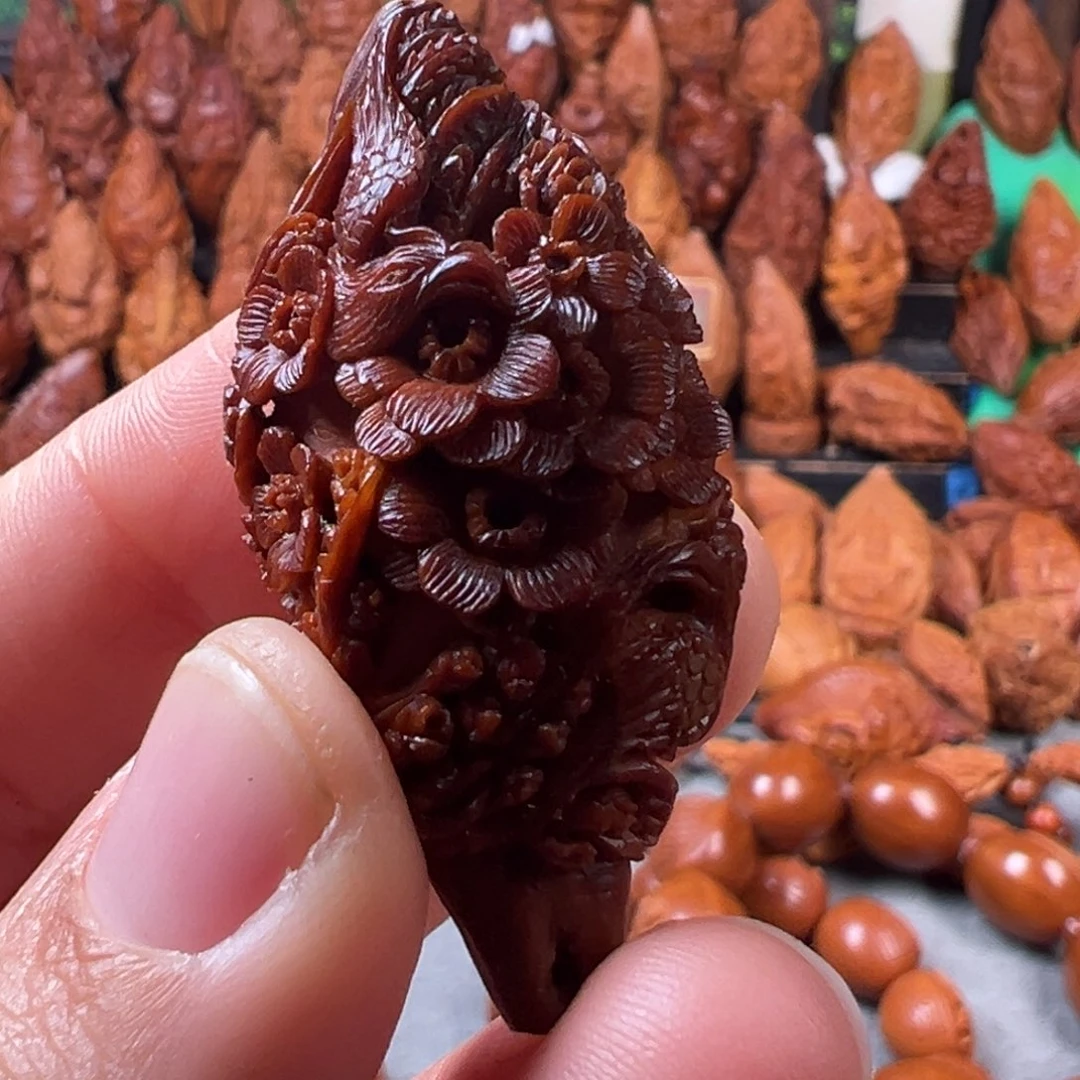 手串/手链橄榄核2.2孤品 苏工喜上眉梢吊坠