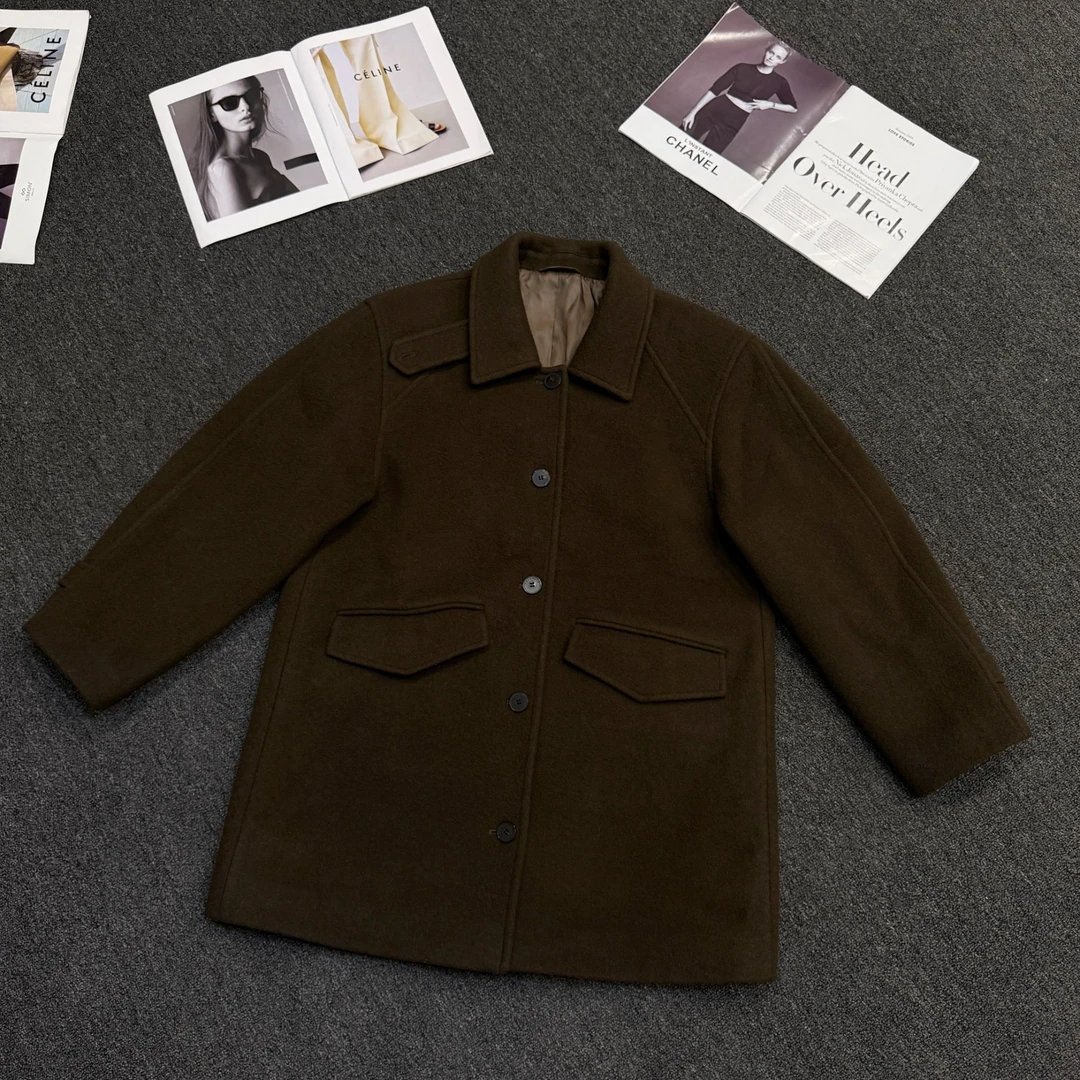 TOLDROLE 塔鹿蕾 立领羊毛大衣外套1392-1