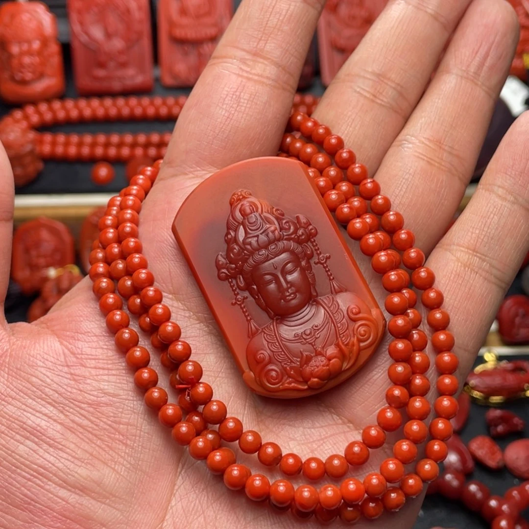 海***3南红玛瑙未镶嵌颈饰