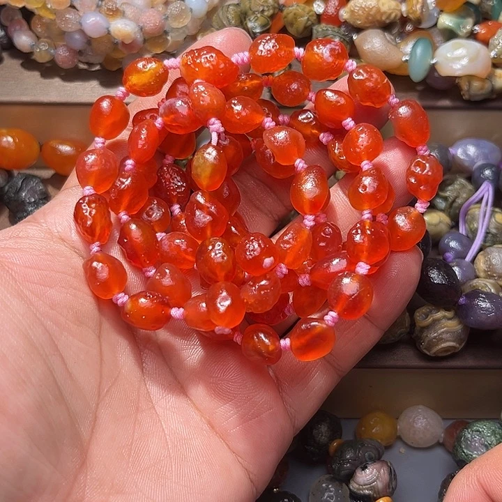 阿拉善彩玛瑙毛衣链