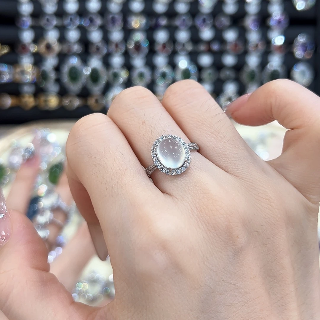 Y****芙蓉石戒指银S925镶嵌