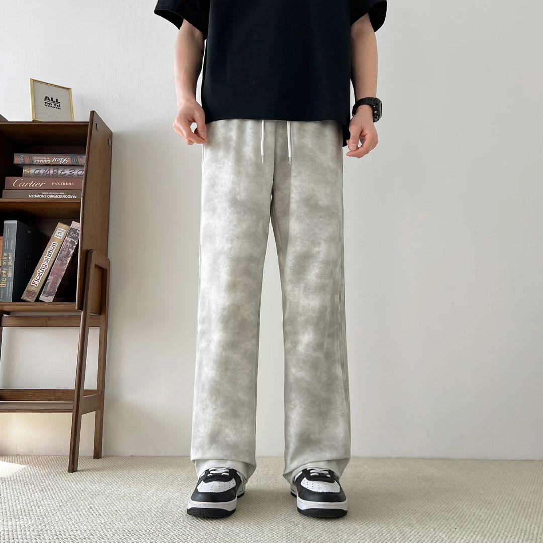 VANCL/凡客诚品抗菌扎染高街直筒百搭宽松夏季薄款男士休闲裤