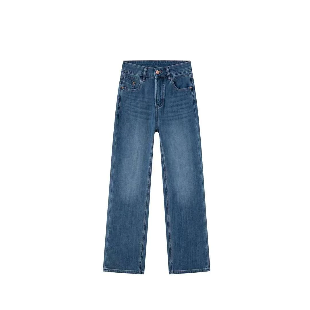【JEANS】 2025年秋季典藏款 - 品牌原单-万向弹窄版直筒裤牛仔裤女