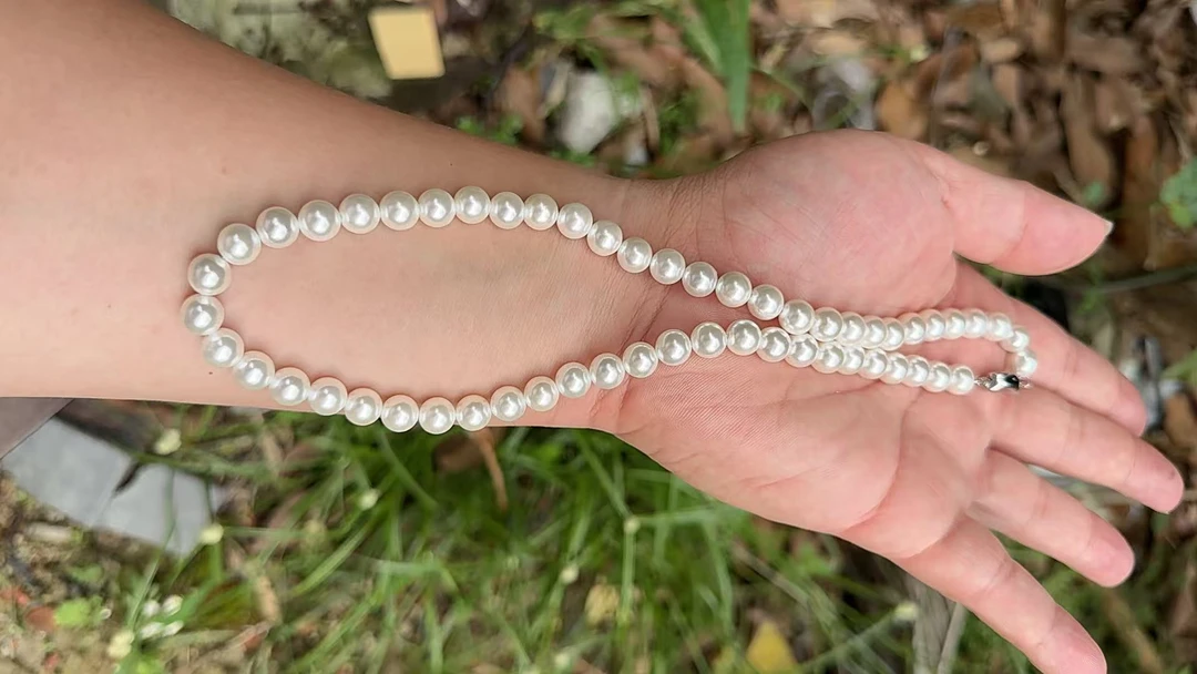 非金属布艺项链 非布艺金属贝宝珠项链