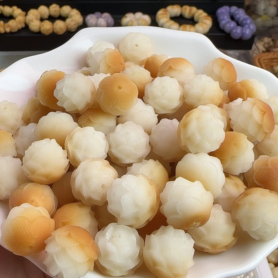 菩提根/象牙果手串瑕疵卡15炭烤莲花20颗