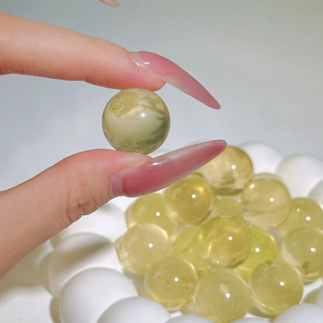 【AAA补黄水珠子专用】天然水晶高品质净体黄水晶单珠多样性发其一