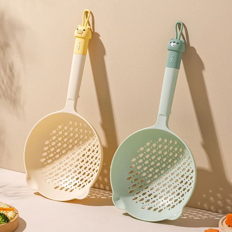 卡通厨房漏勺家用耐高温大漏勺不粘锅捞面饺子沥水滤勺汤粉捞勺