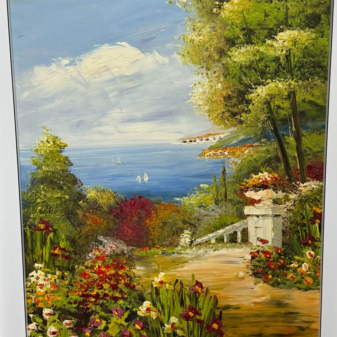 油画海景欧美式客厅挂画