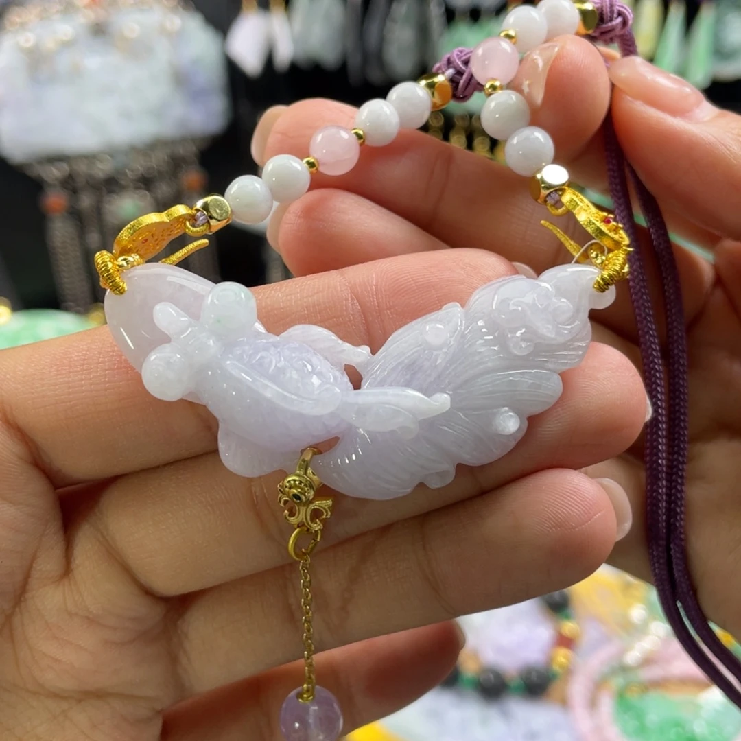 翡翠未镶嵌颈饰代编织