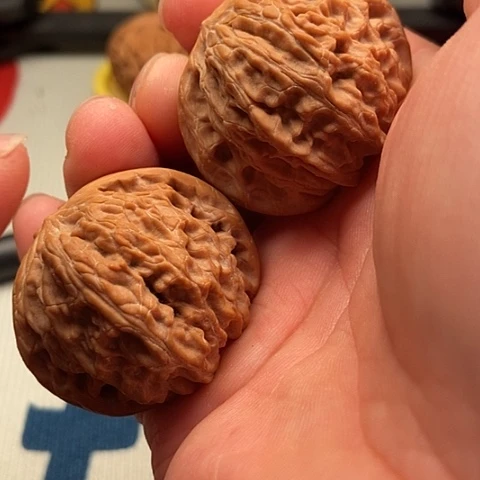 睡***神文玩核桃把件磨盘