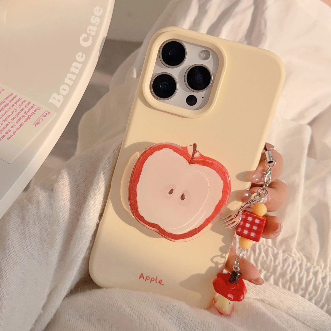 适用16pro防摔硅胶可爱风创意彩绘夏日水果防摔手机壳奶兰知春序