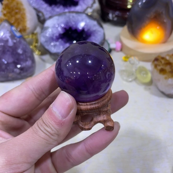 紫晶水晶球未镶嵌