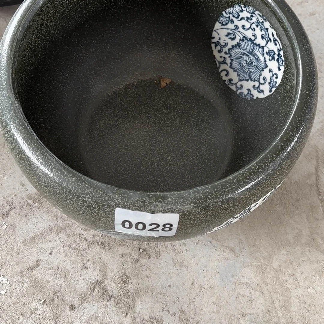 缸正品24桌面浅缸嘛釉青花