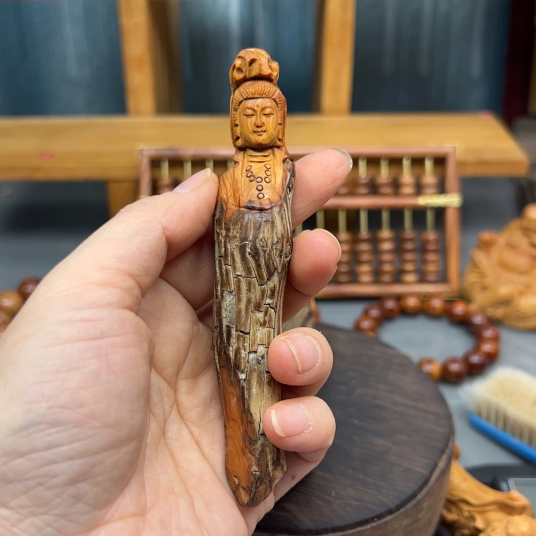 大***鹏木崖柏木摆件手把件，