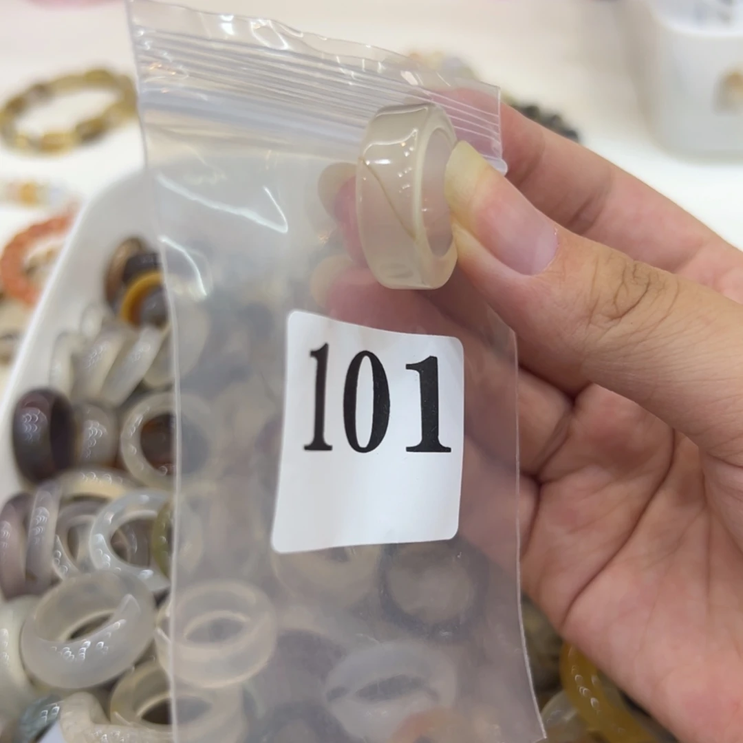玛瑙/玉髓戒指合金101港13