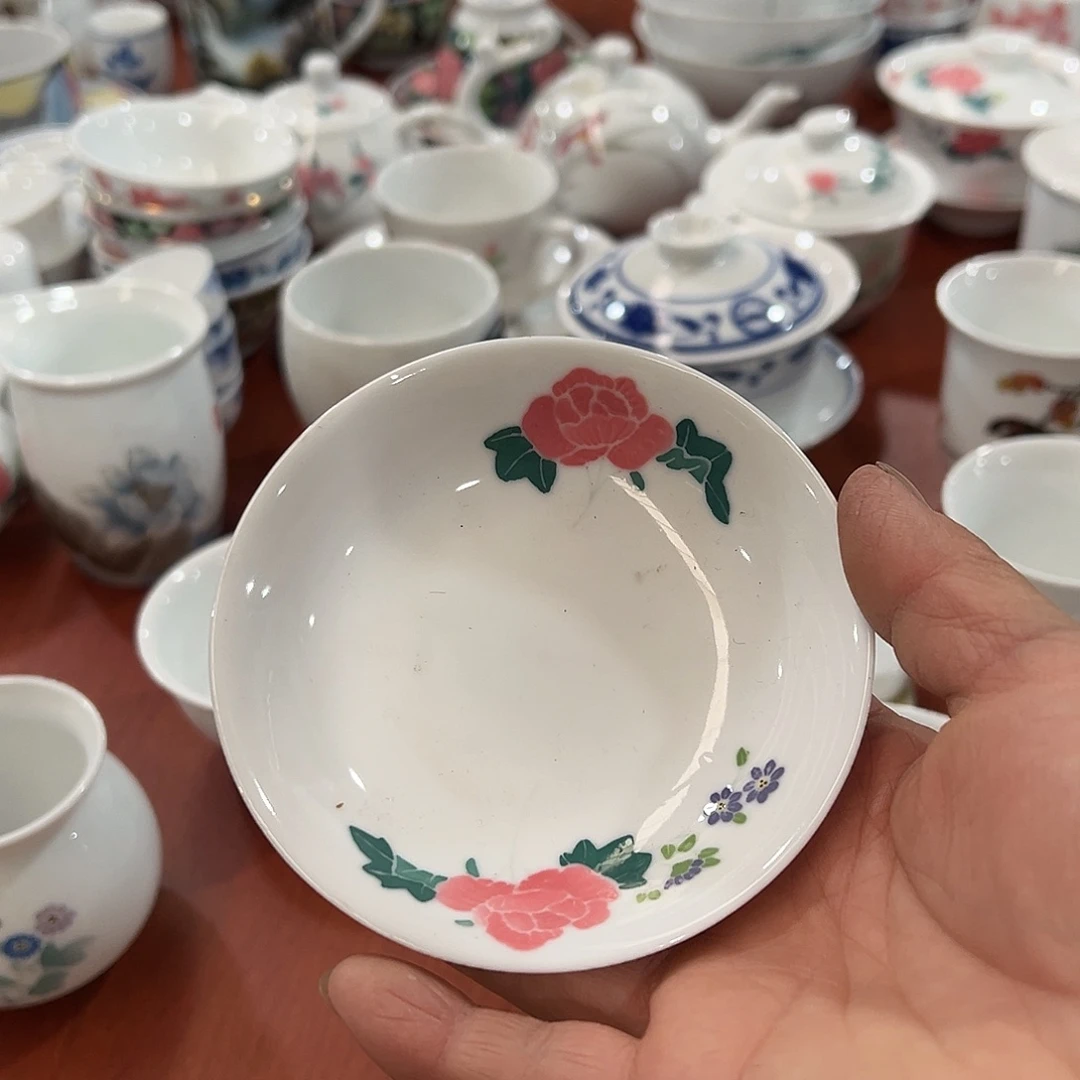 醴陵瓷直播供货基地手绘味碟10厘米