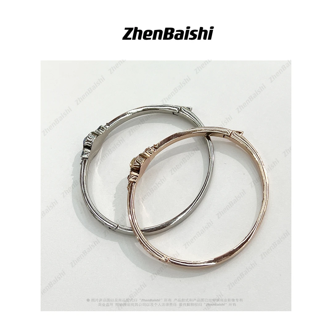 黄铜合成锆石手镯 轻奢小众设计气质手镯【20196】