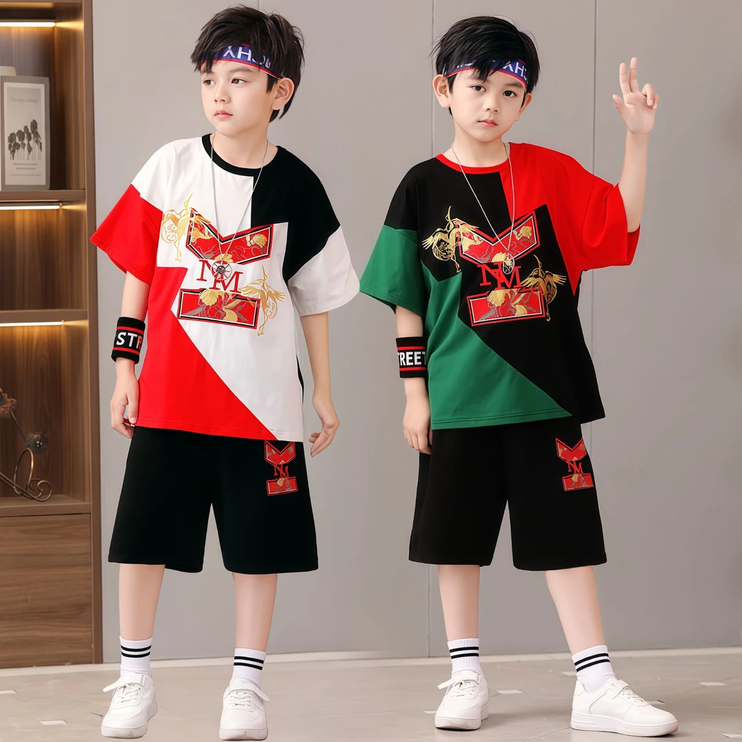 童装男童夏装套装2025新款儿童洋气夏季薄款男孩痞帅个性潮牌衣服