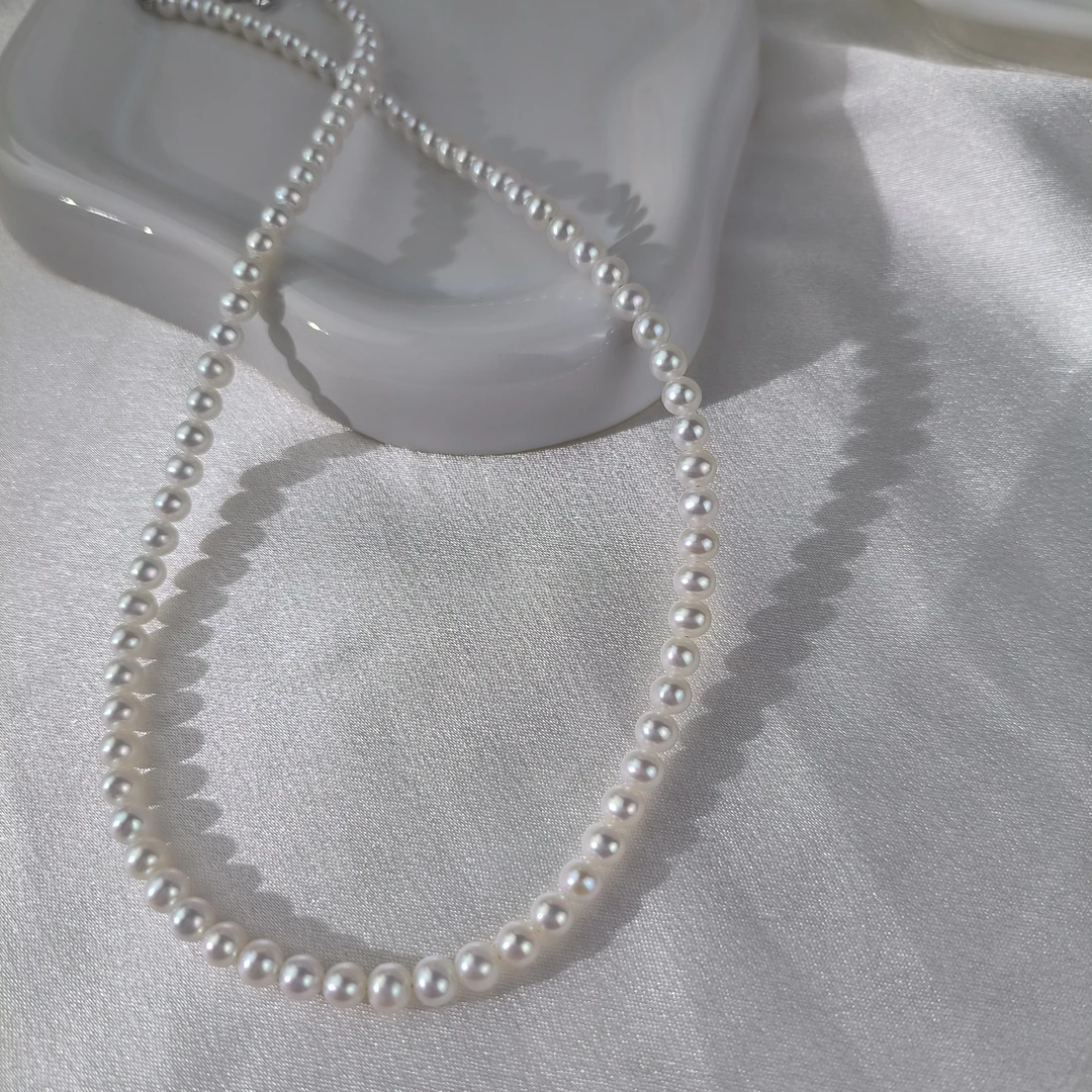 【鹿淼甄选】“小米淡水珍珠项链” 4-5mm