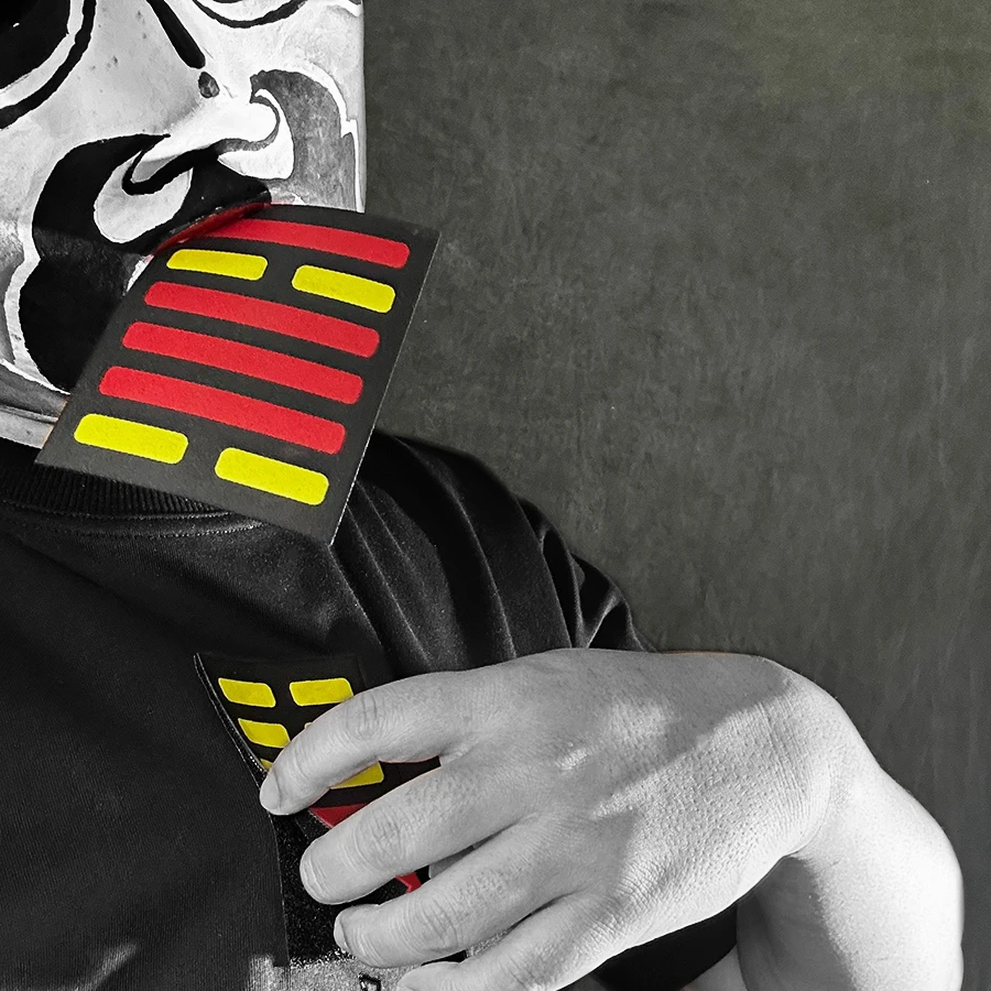 八古文＜卦象＞易经刺绣中国风T恤道家好运纯棉短袖黑圆领国潮新