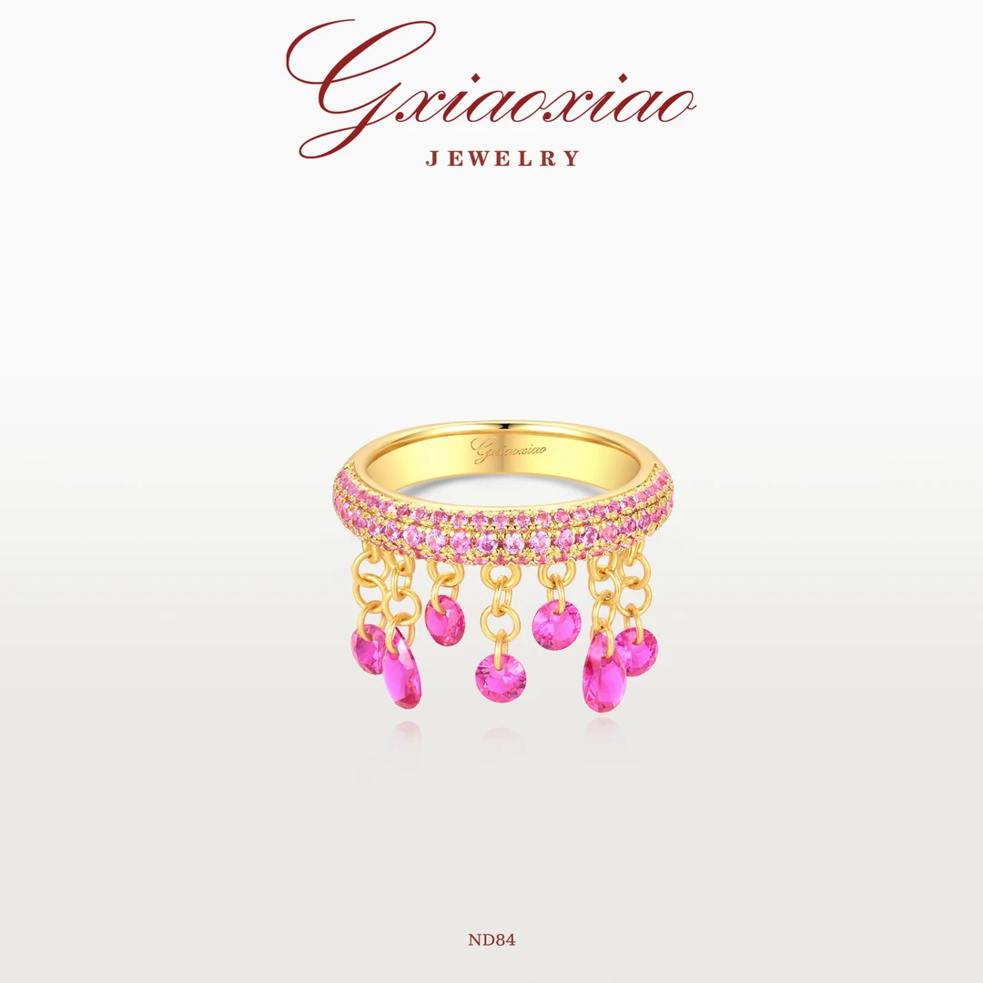 G XIAOXIAO戒指时尚轻奢气质复古高级百搭流苏戒指ND84