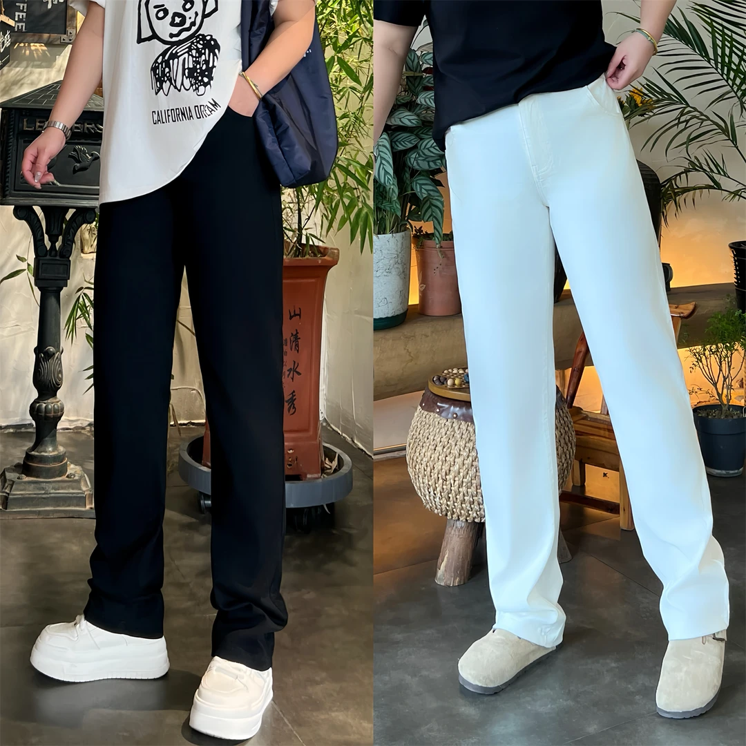 断码捡漏~波尔卡里/美少女长腿窄版拖地裤14357花契大码200斤胖mm