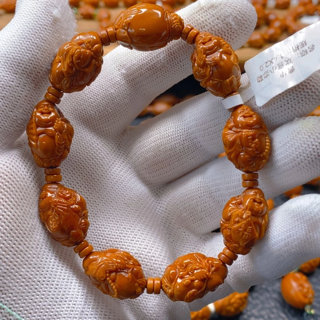 手串/手链橄榄核曹华老师1.4欢喜小弥勒水晶核