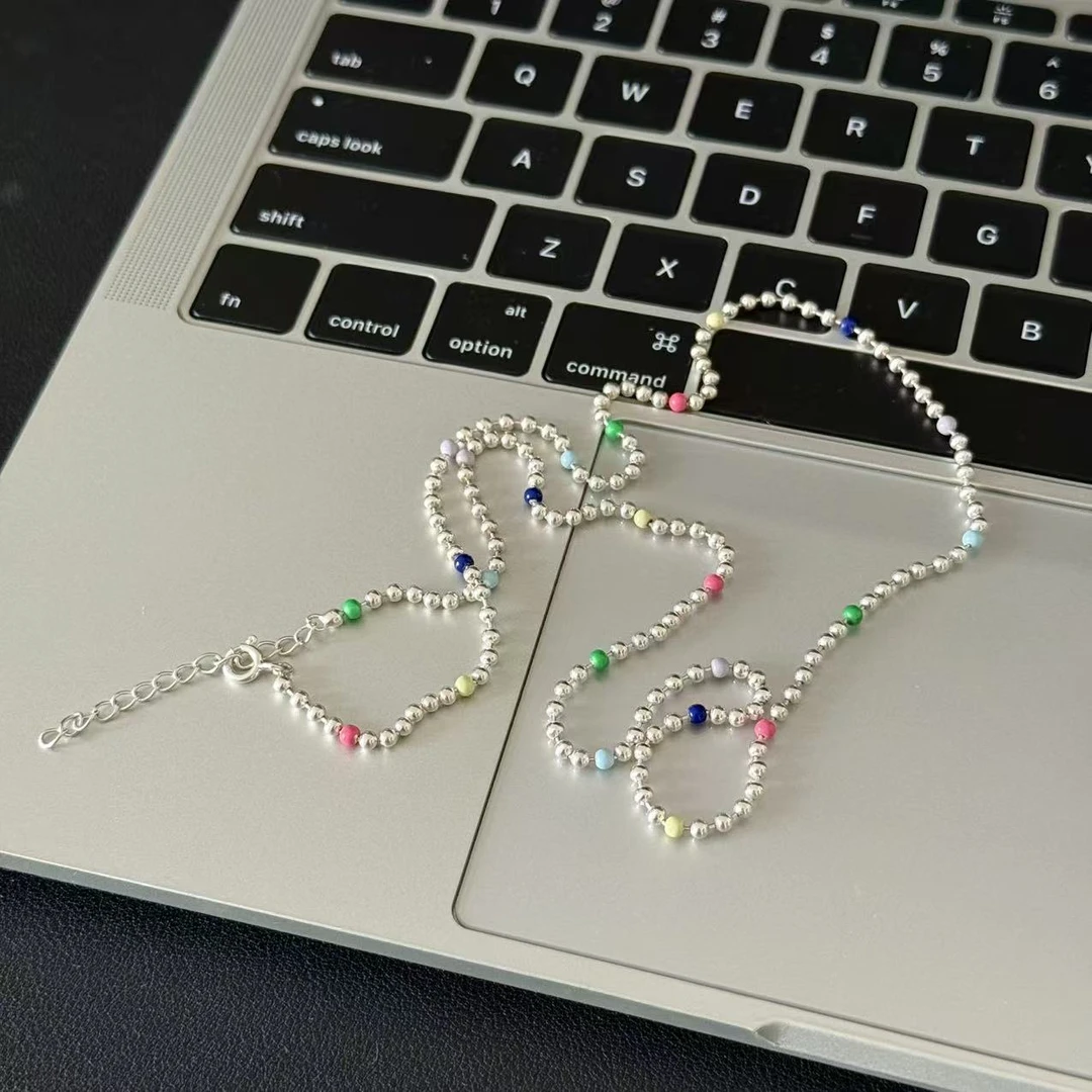 链子925银 【百搭彩色链】多巴胺素链项链原创设计简约日韩精致ins