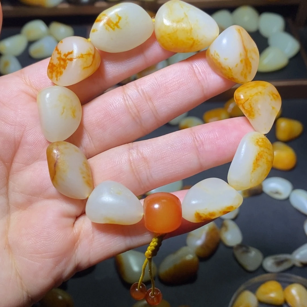 和田玉未镶嵌手链