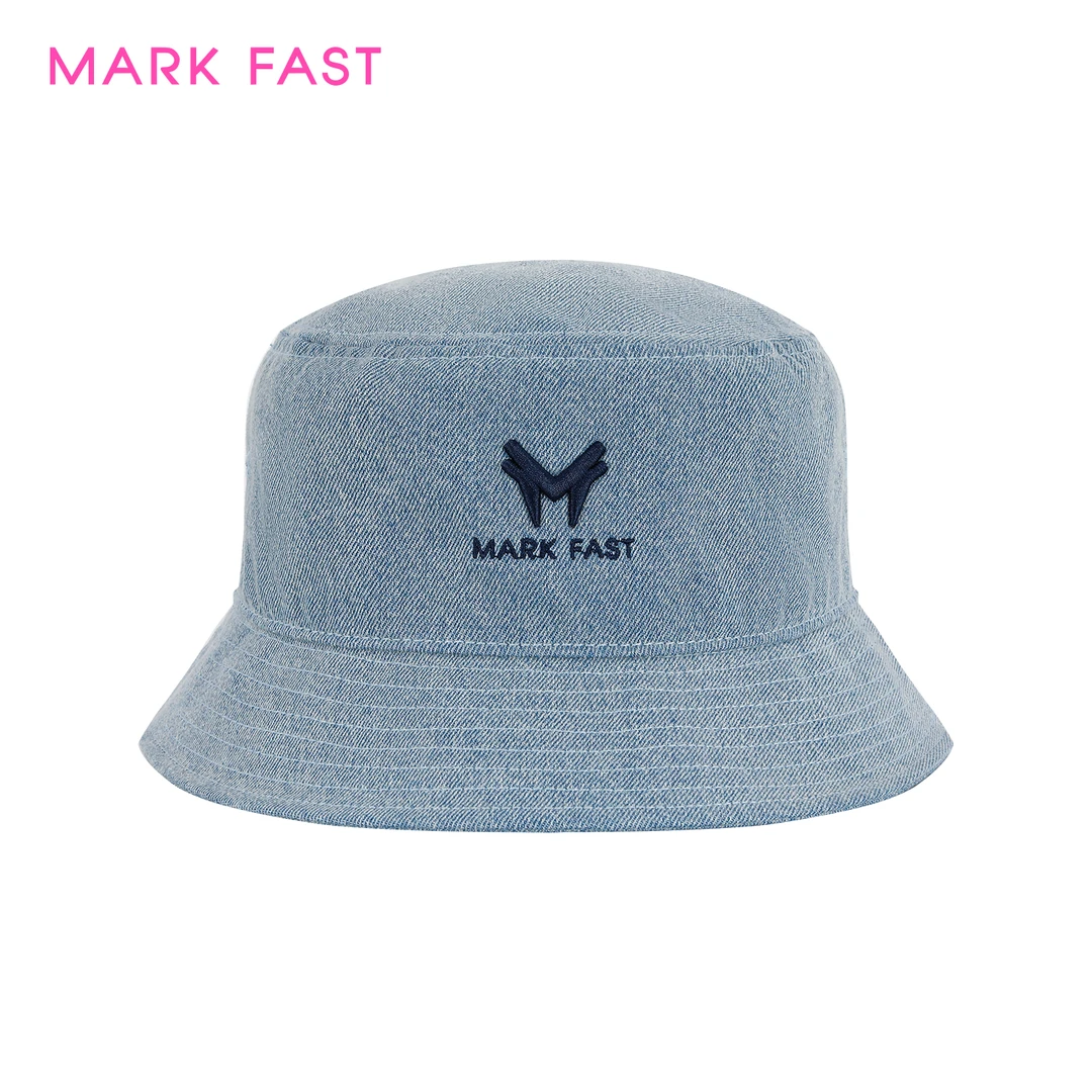 MARKFAST设计师品牌新款字母绣花牛仔渔夫帽M8FCUSE004