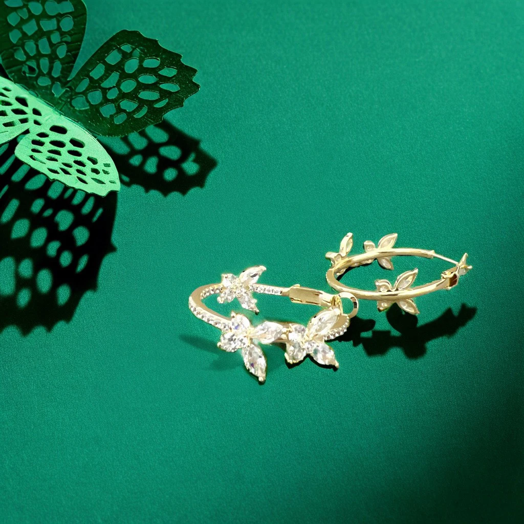 925银耳饰 200742气质简约百搭耳圈孤品