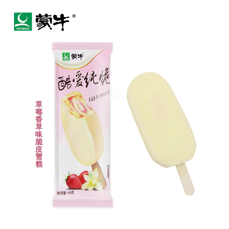 MENGNIU/蒙牛酷爱纯脆雪糕草莓香草口味 45g