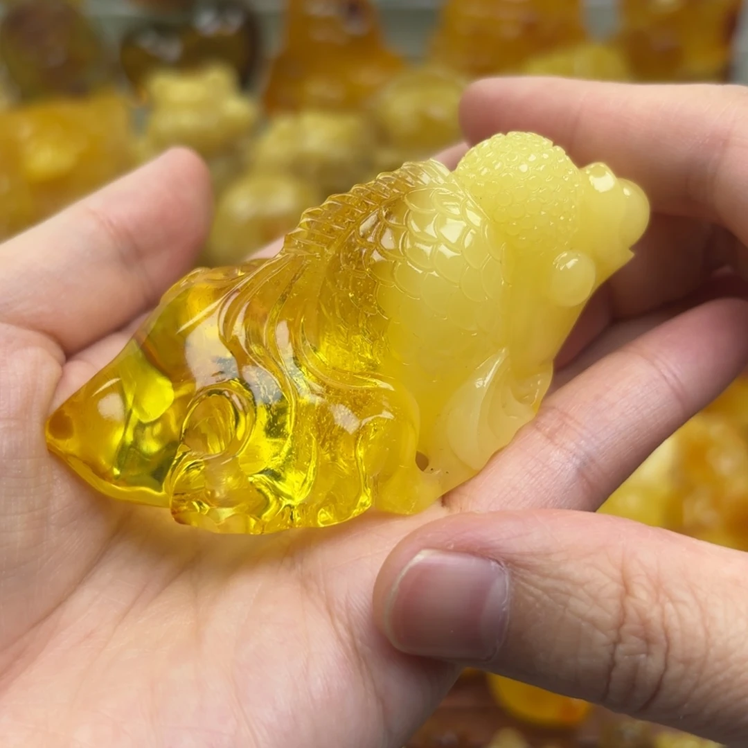 裸石蜜蜡未镶嵌蜜蜡吊坠打孔不退不换