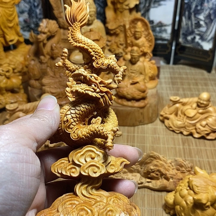 柏木（崖柏）?***玉龙摆件