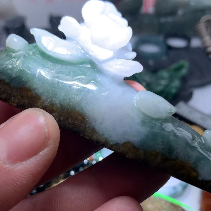 翡翠颈饰未镶嵌保真天然A货翡翠