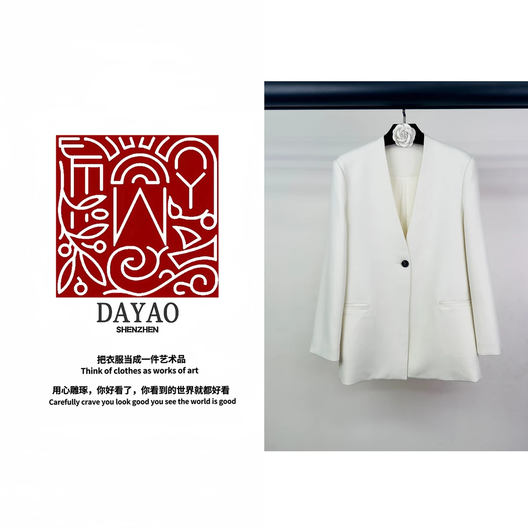 「DAYAO」24s新款名媛早秋百搭长袖西装外套轻奢高端女装WYA24967