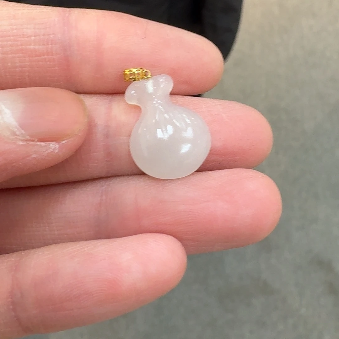 和田玉福袋18K金镶嵌212一品