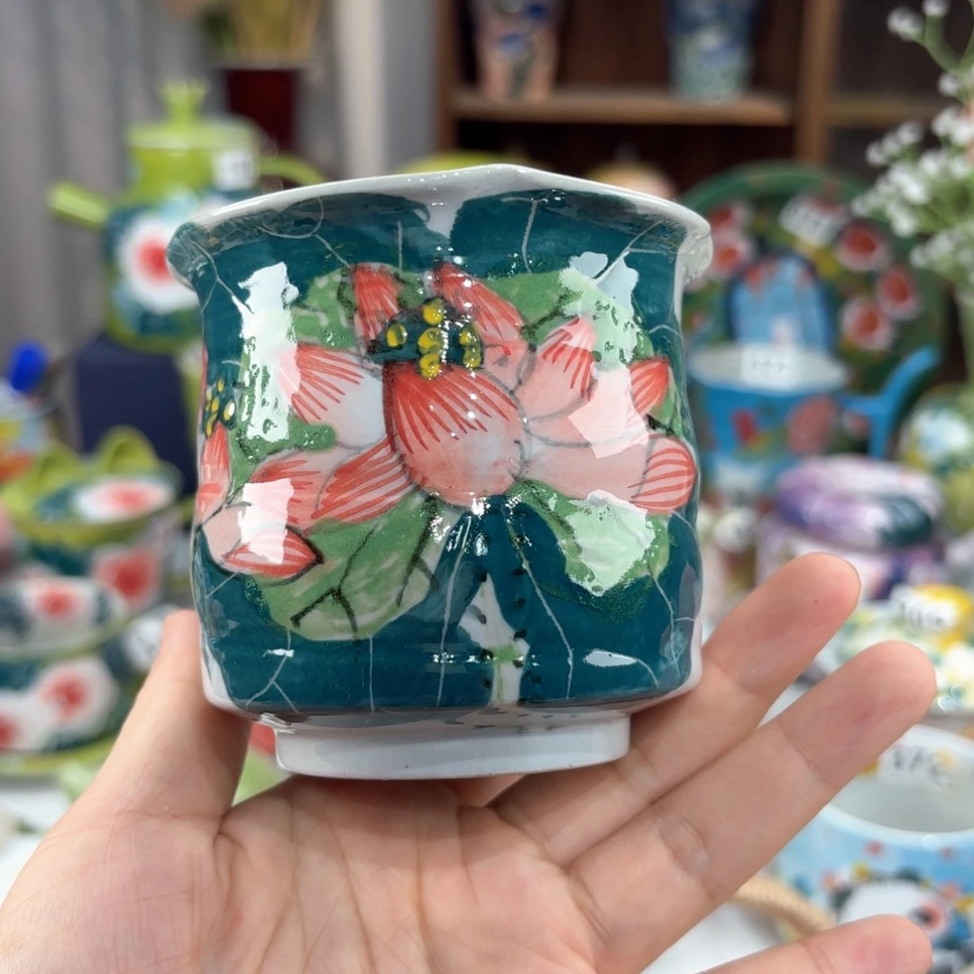景德镇手绘高温釉下彩陶瓷茶具