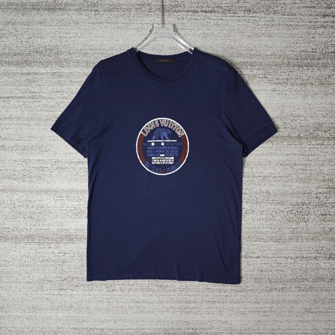 95新 LouisVuitton/路易威登 经典大LOGO圆领短袖T恤/尺码Xl＃0824